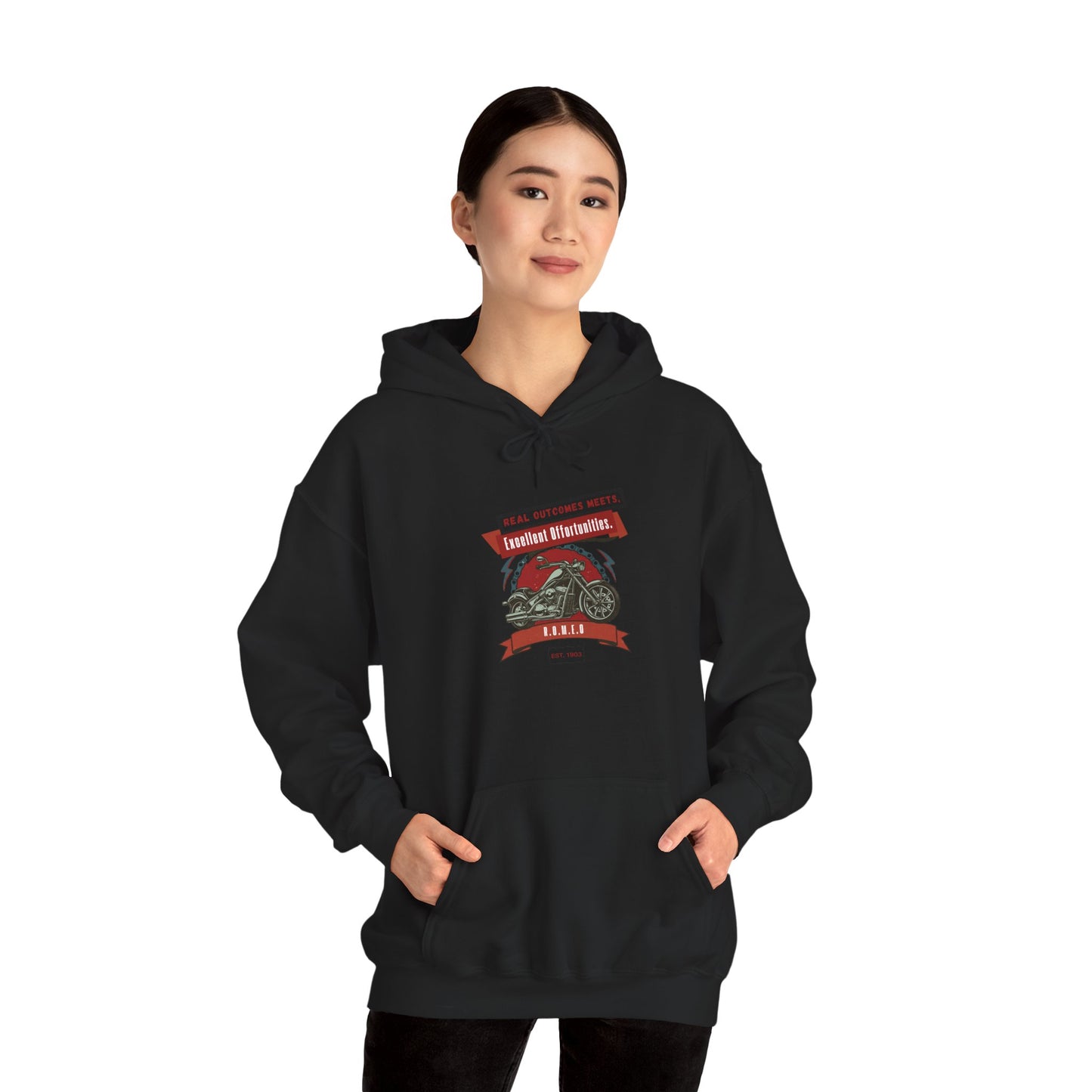 Personalized Motorcycle Graphic Hooded Sweatshirt