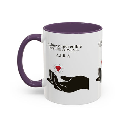 Personalized Initial Hand and Gem Accent Coffee Mug