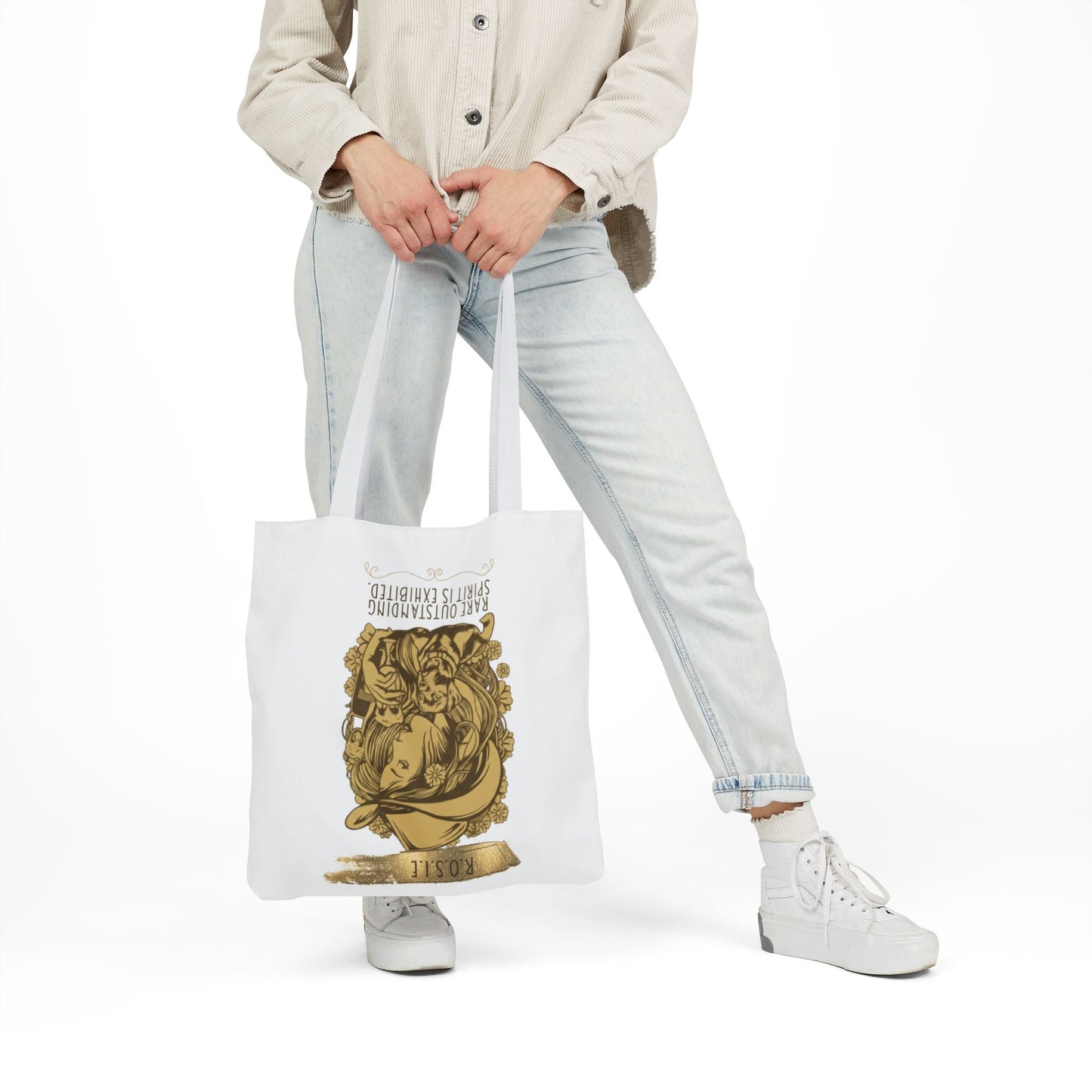 Personalized Initial Quote Golden Girl Canvas Tote Custom Name