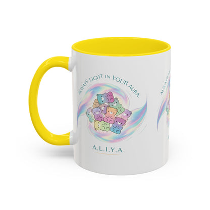 Personalized Initial Cloud Collage Accent Coffee Mug