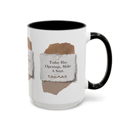 Personalized Torn Paper Note Accent Coffee Mug