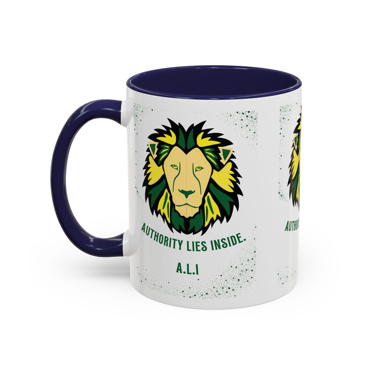 Personalized Initial Lion Accent Coffee Mug