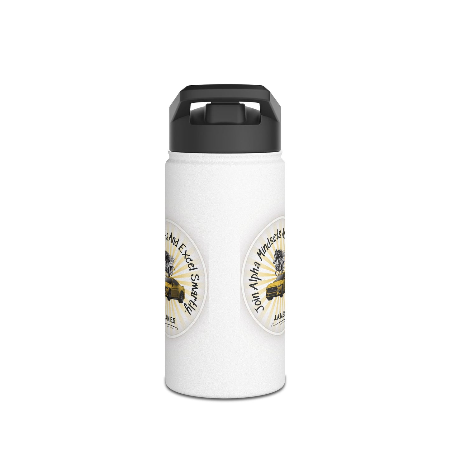 Personalized Initial Quote Horse Car Stainless Steel Water Bottle