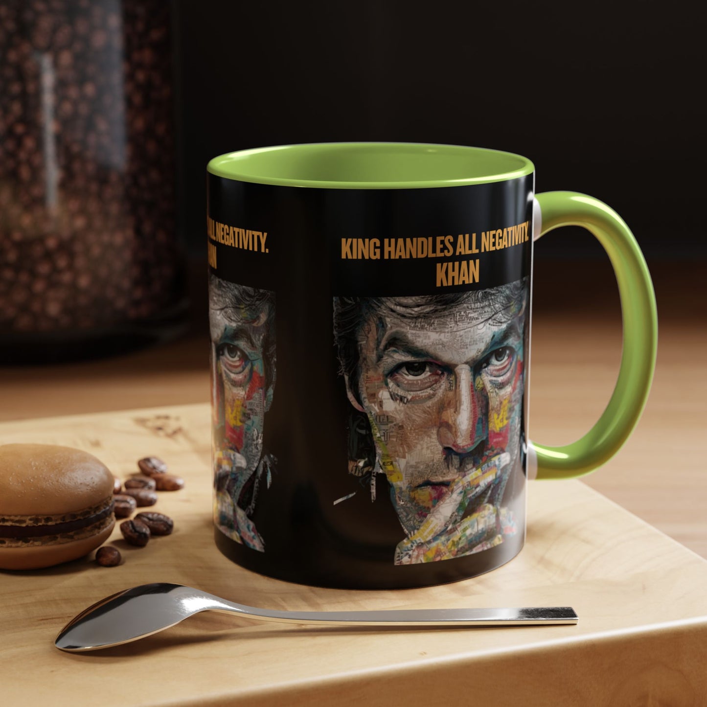 Personalized Initial Khan Accent Coffee Mug