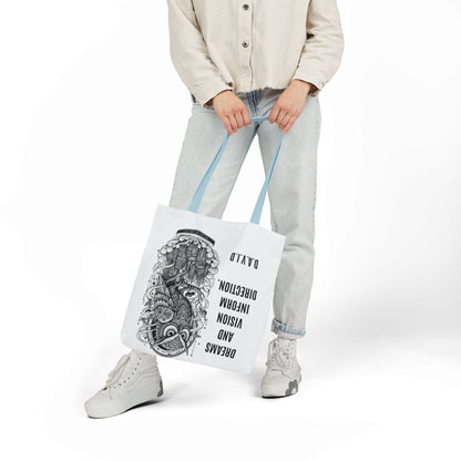 Personalized Initial Quote Owl Vision Canvas Tote Custom Name