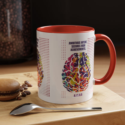 Personalized Initial Brain Accent Coffee Mug