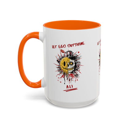 Personalized Split Smile Skull Accent Coffee Mug