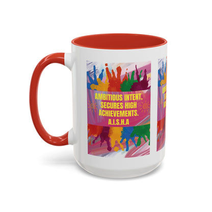 Personalized Initial Colorful Paint Accent Coffee Mug