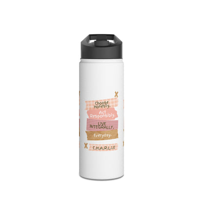 Personalized Initial Quote Note Steps Stainless Steel Water Bottle
