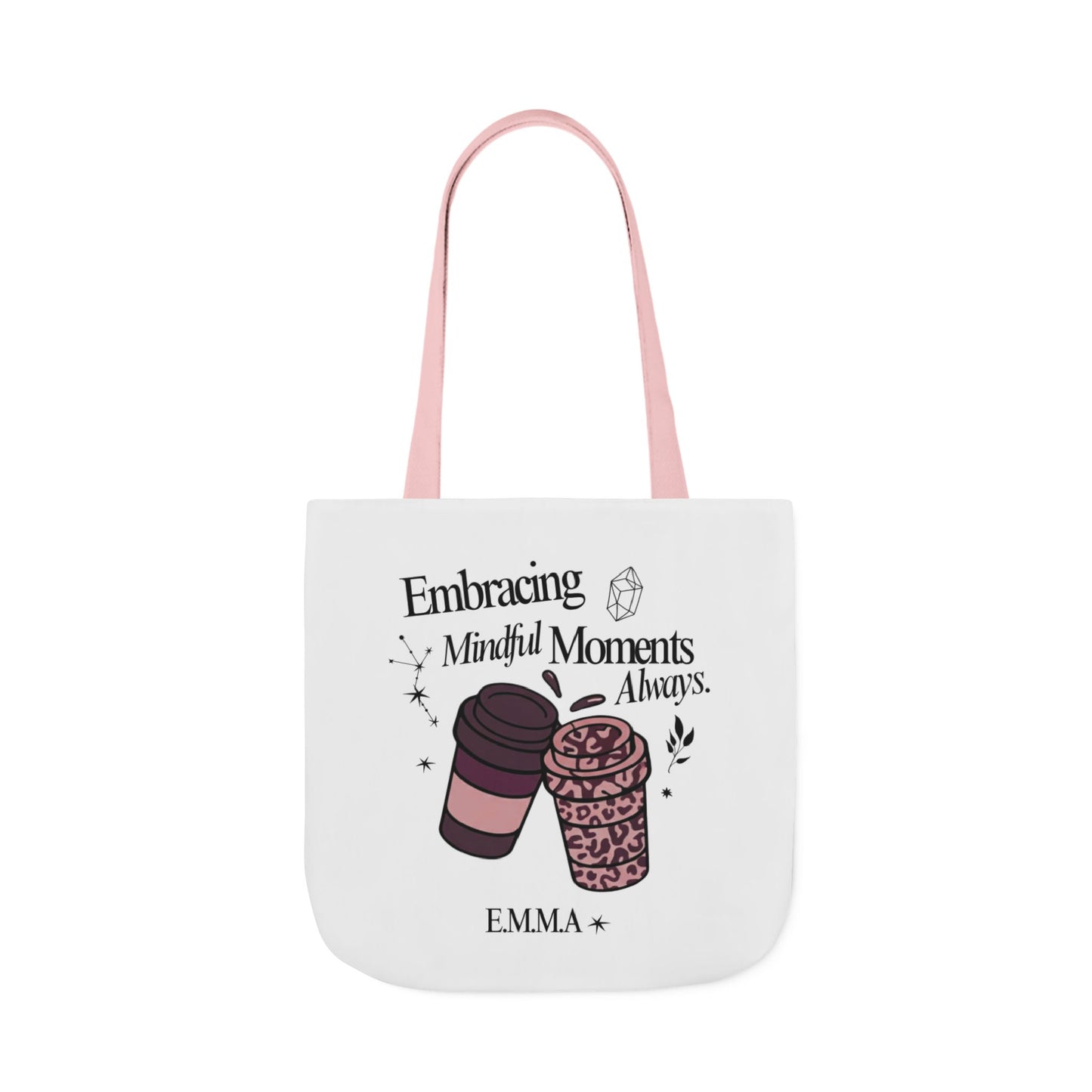 Personalized Initial Quote Coffee Cup Canvas Tote Custom Name
