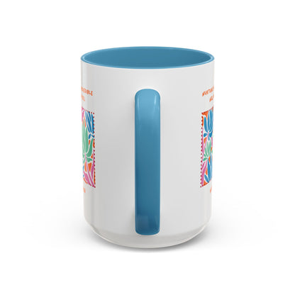 Personalized Initial Floral Momentum Accent Coffee Mug
