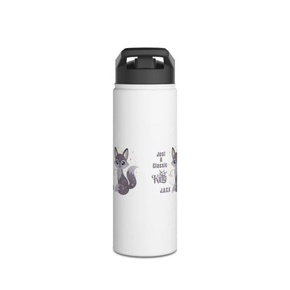 Personalized Initial Quote Fox King Stainless Steel Water Bottle