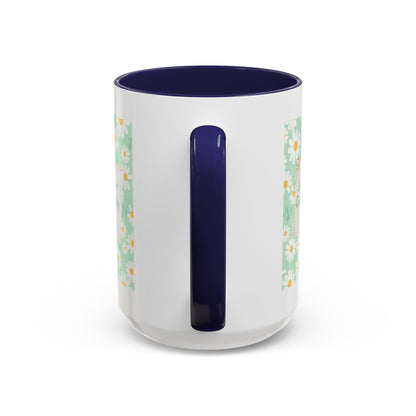 Personalized Floral Message Accent Coffee Mug