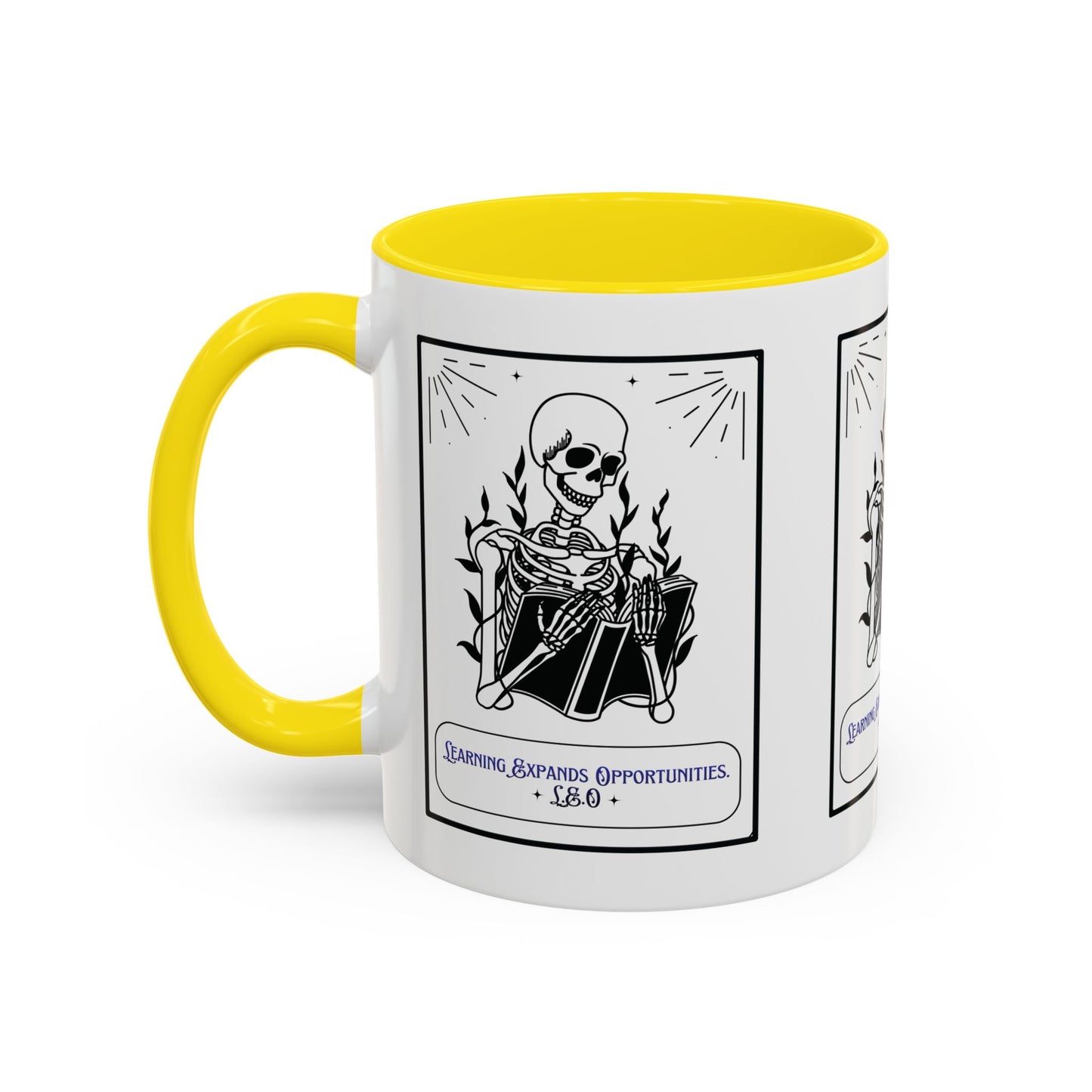Personalized Initial Skeleton Accent Coffee Mug