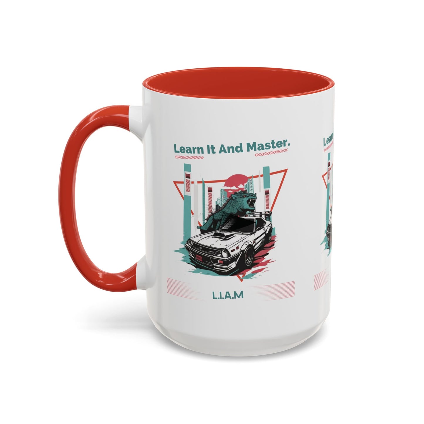 Personalized Retro Racing Accent Coffee Mug