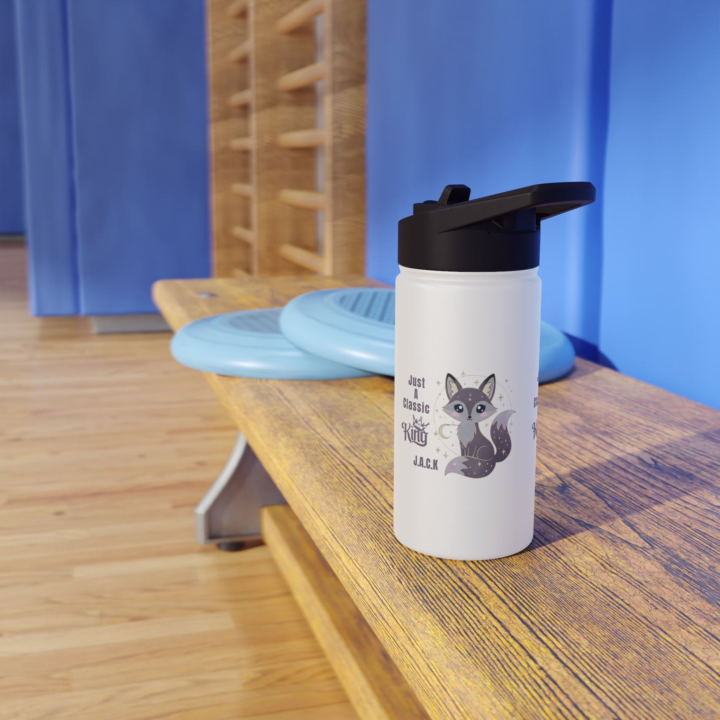 Personalized Initial Quote Fox King Stainless Steel Water Bottle