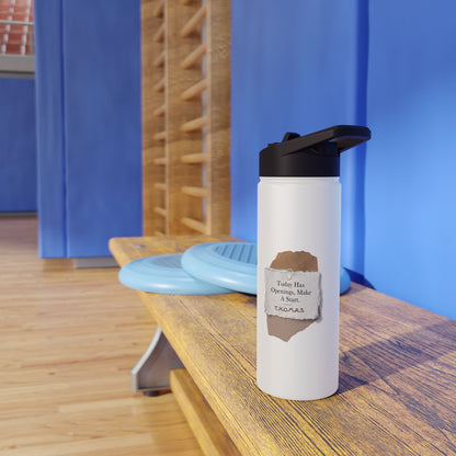 Personalized Initial Quote Torn Paper Note Stainless Steel Water Bottle