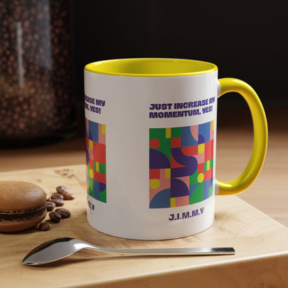 Personalized Initial Colorful Momentum Accent Coffee Mug