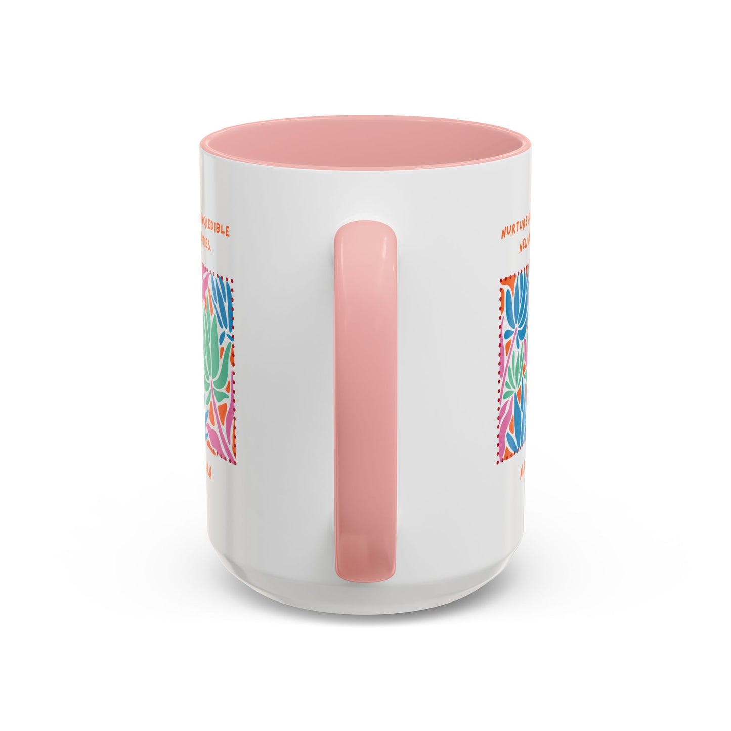 Personalized Initial Floral Momentum Accent Coffee Mug