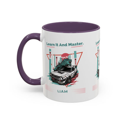 Personalized Retro Racing Accent Coffee Mug