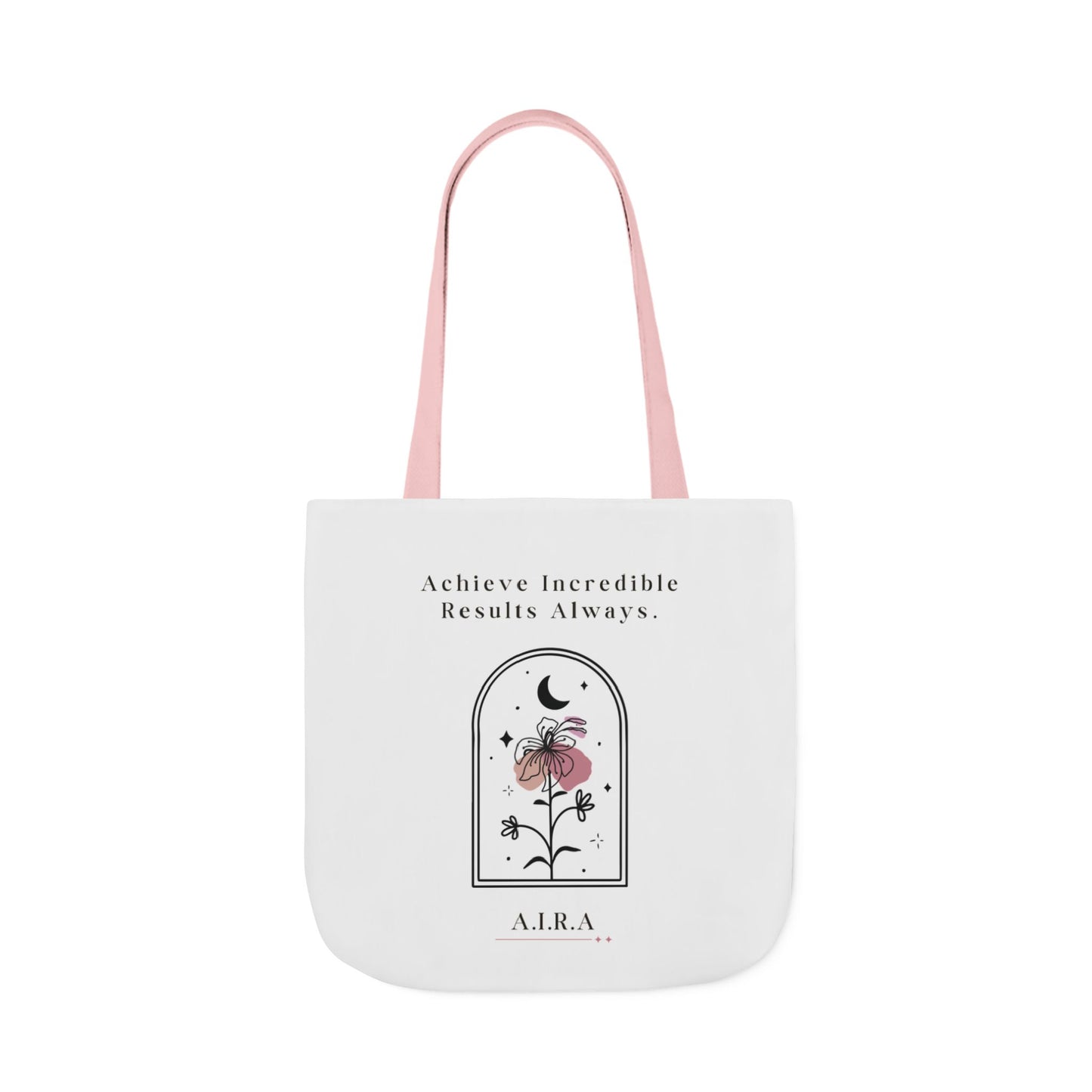 Personalized Initial Quote Floral Moon Canvas Tote Custom Name