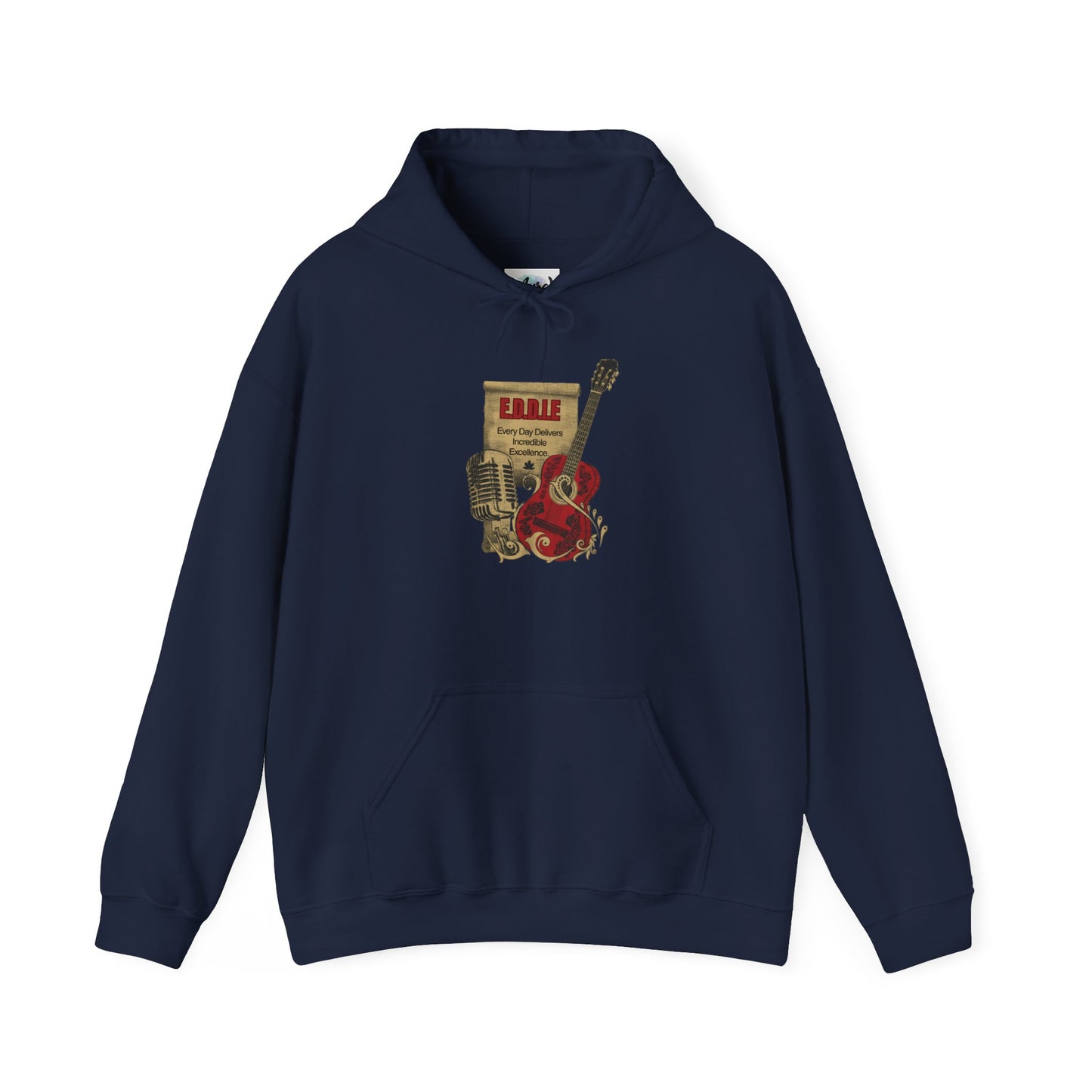 Personalized Vintage Guitar Hooded Sweatshirt