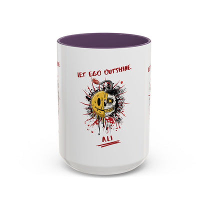Personalized Split Smile Skull Accent Coffee Mug