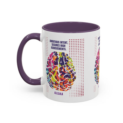 Personalized Initial Brain Accent Coffee Mug