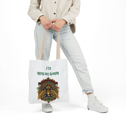 Personalized Initial Quote Eagle Wings Canvas Tote Custom Name