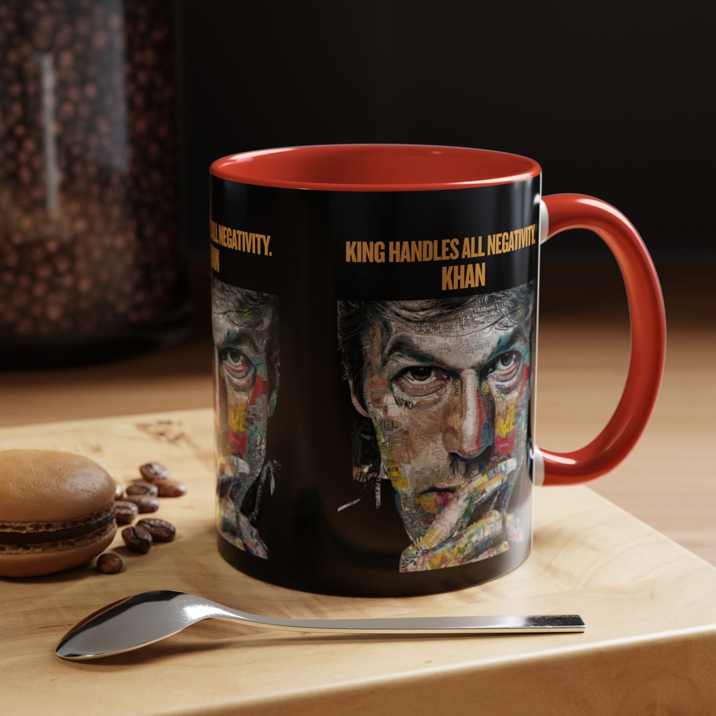 Personalized Initial Khan Accent Coffee Mug