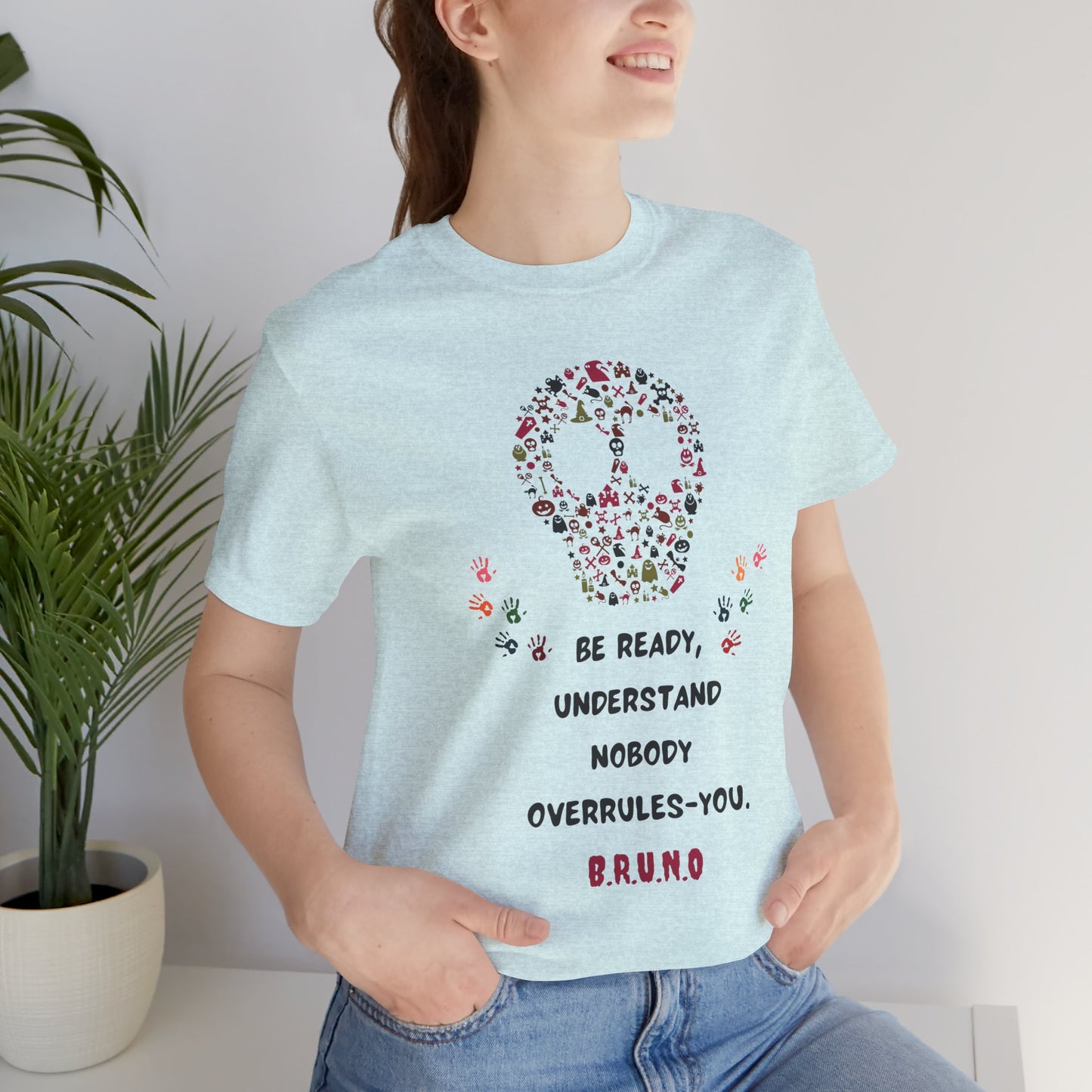 Personalized Peace Floral  and Skull Tee