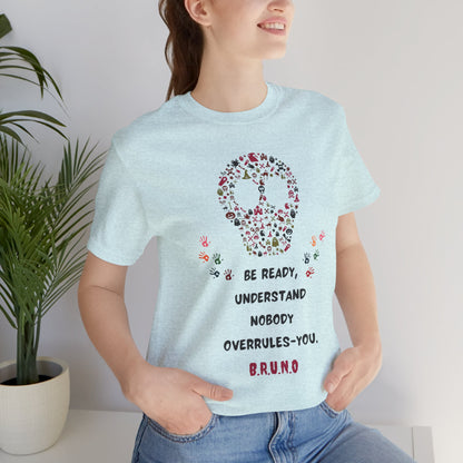 Personalized Peace Floral  and Skull Tee