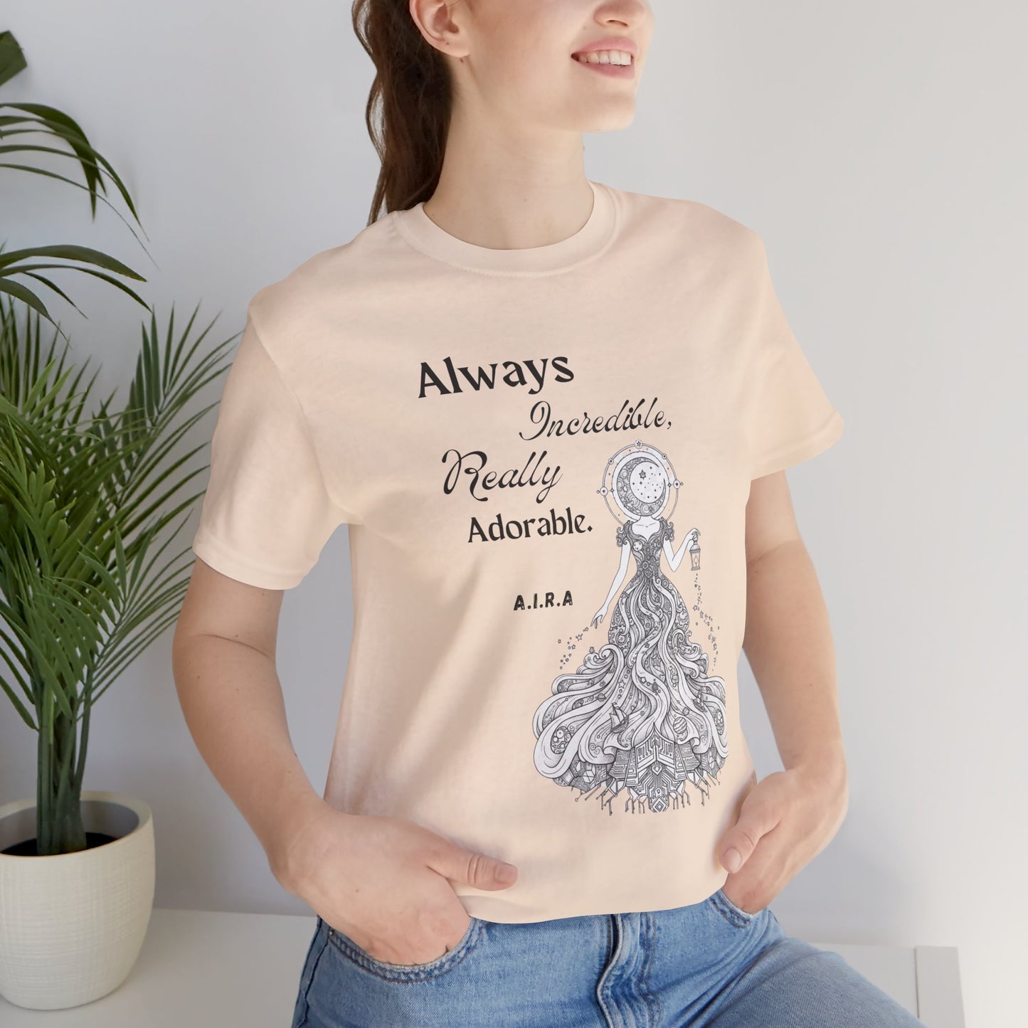 Personalized Cute Illustration black and white Graphic Tee