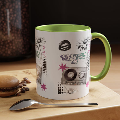 Personalized Cassette Vibes Accent Coffee Mug