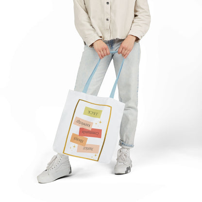 Personalized Initial Quote Inspirational Canvas Tote Custom Name