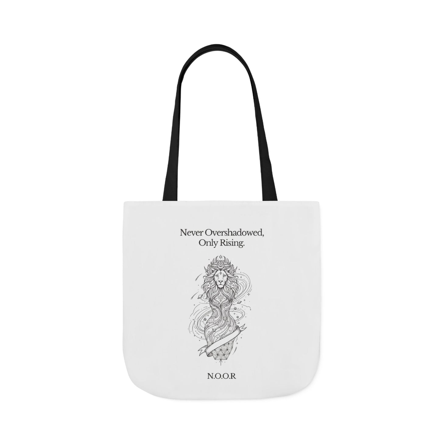 Personalized Initial Quote Girl Lion Canvas Tote Custom Name