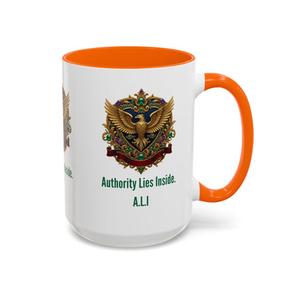 Personalized Initial Eagle Accent Coffee Mug