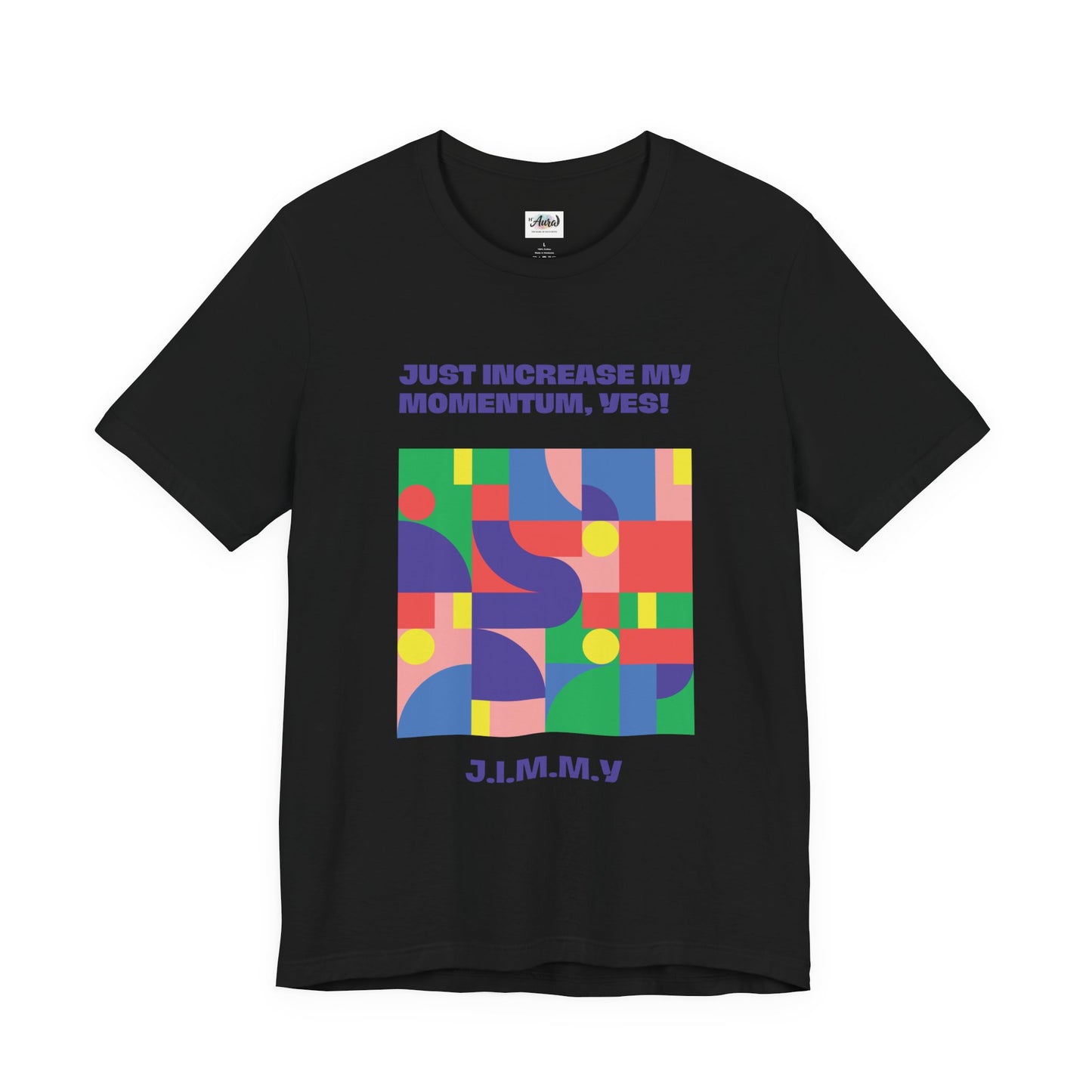 Personalized Momentum Graphic Colorful Geometric Design Tee