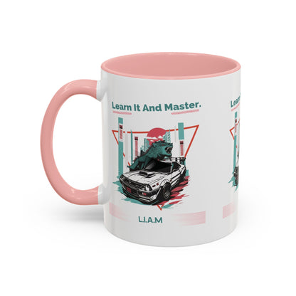 Personalized Retro Racing Accent Coffee Mug