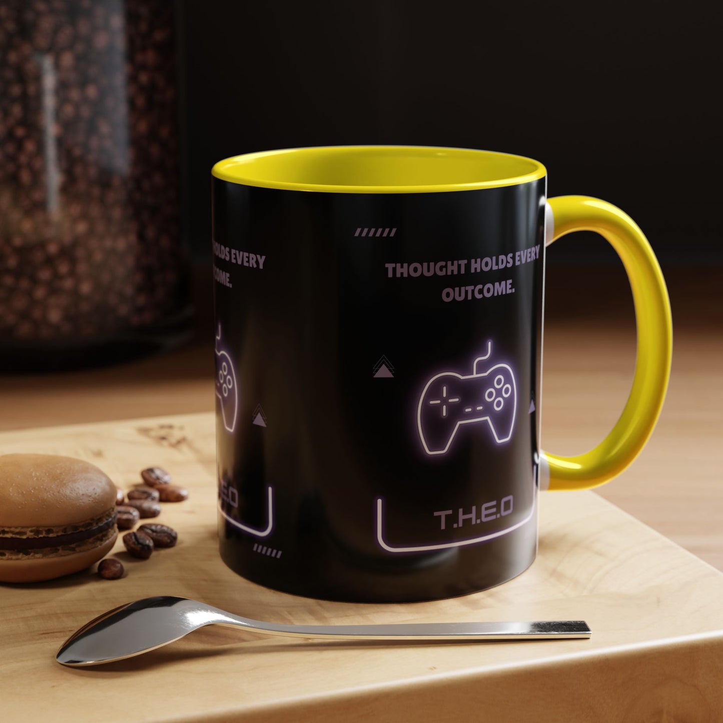 Personalized Initial Game Controller Accent Coffee Mug