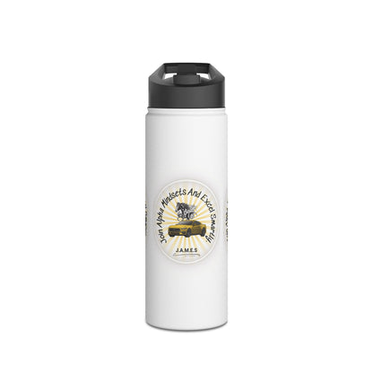 Personalized Initial Quote Horse Car Stainless Steel Water Bottle