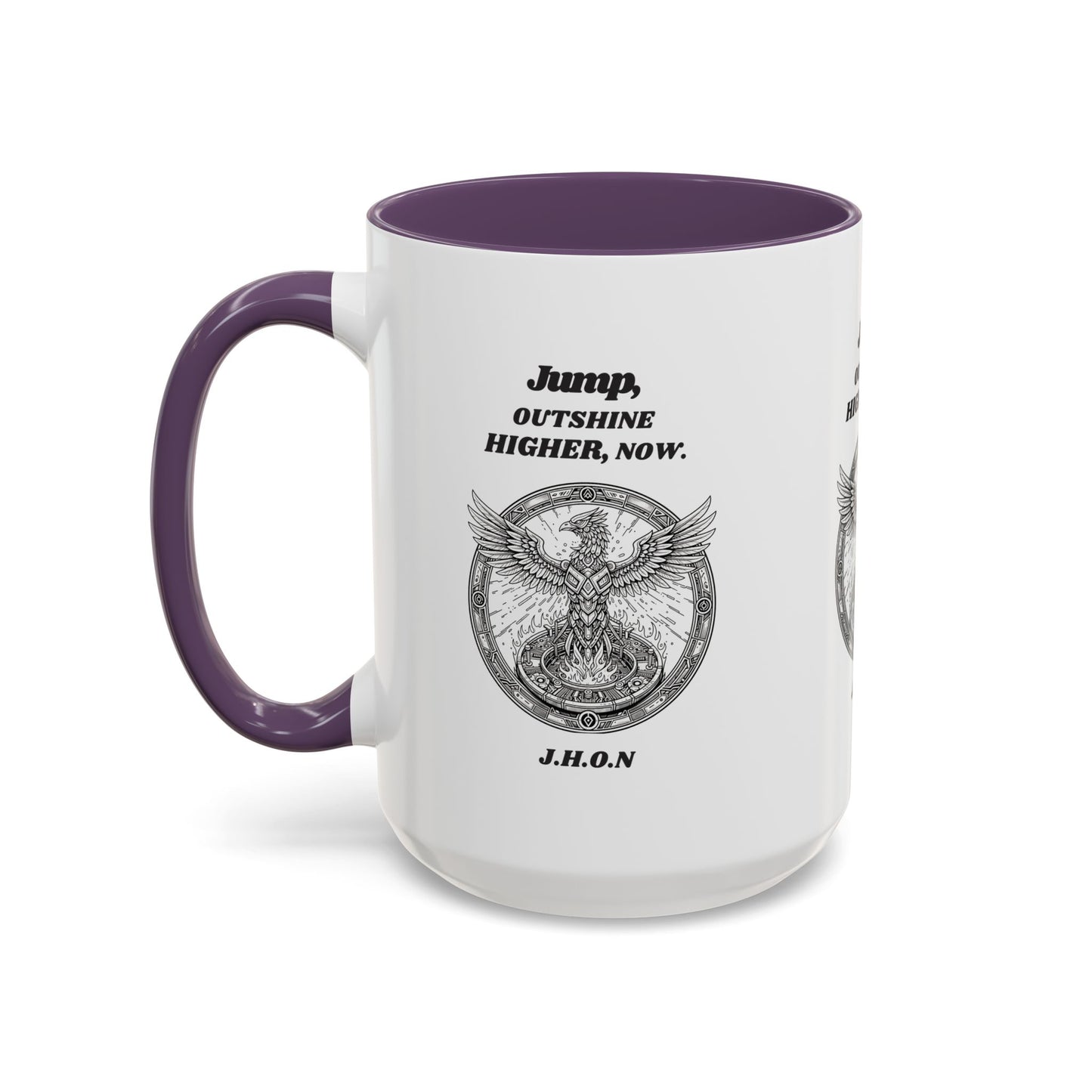 Personalized Eagle Circle Accent Coffee Mug