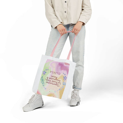 Personalized Initial Quote Ocean Theme Canvas Tote Custom Name