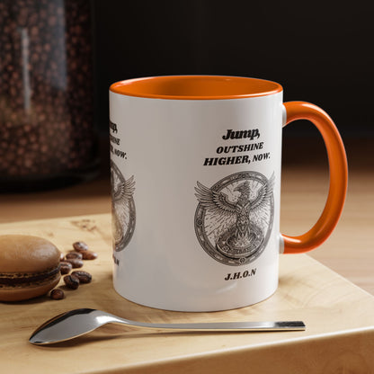 Personalized Eagle Circle Accent Coffee Mug