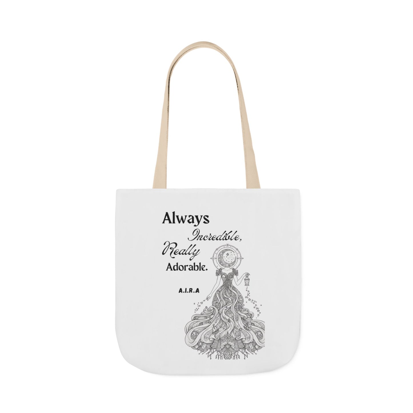 Personalized Initial Quote Light Girl Canvas Tote Custom Name