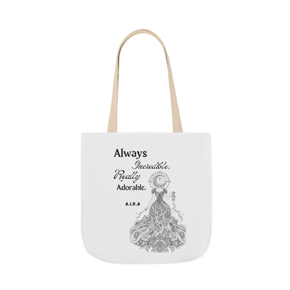 Personalized Initial Quote Light Girl Canvas Tote Custom Name