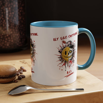 Personalized Split Smile Skull Accent Coffee Mug