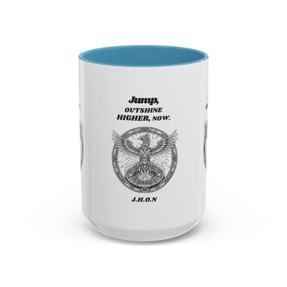 Personalized Eagle Circle Accent Coffee Mug
