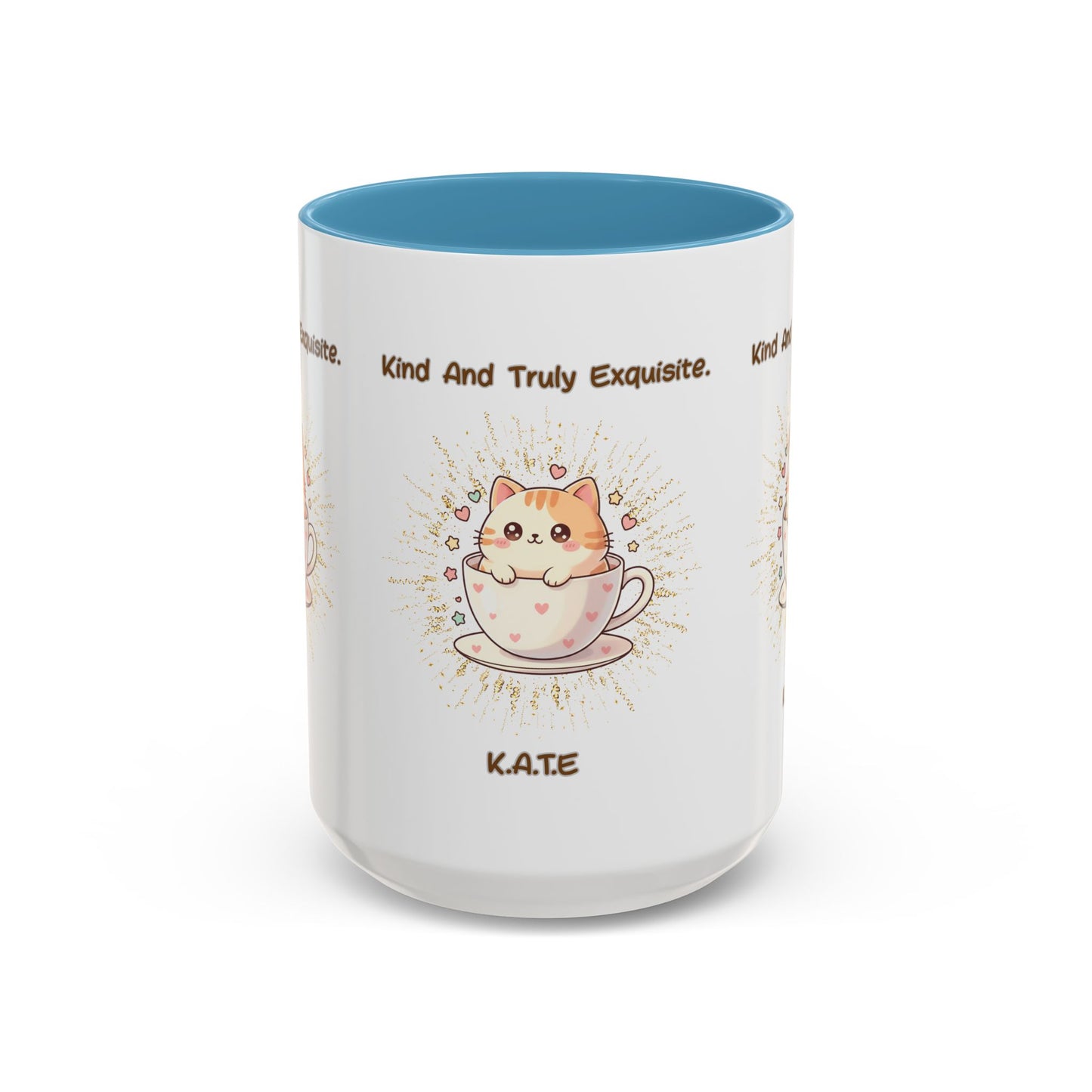 Personalized Initial Exquisite Cat Accent Coffee Mug