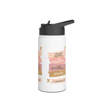 Personalized Initial Quote Note Steps Stainless Steel Water Bottle